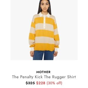 MOTHER Bold Yellow and Cream Sweater